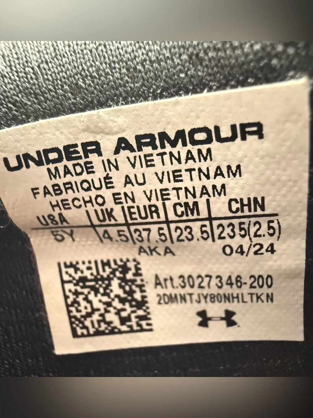 Under Armour Project Rock BSR 4 Training Shoes Sneakers Size 5 Y EUC - Picture 12 of 15